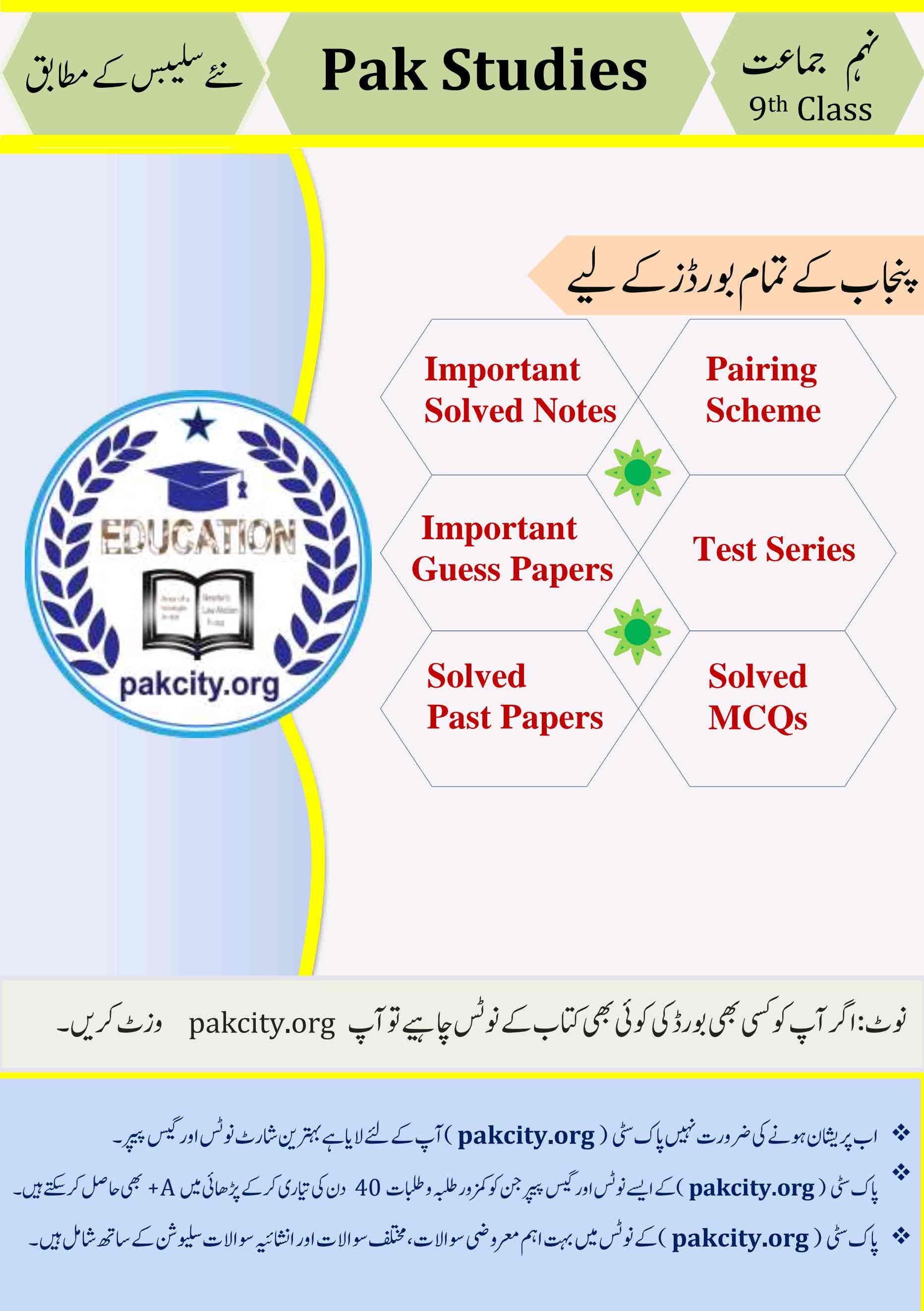 Pak Studies Class 9 Book English Medium